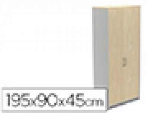 Armario rocada com quatro estantes e dois portas serie store 195x90x45 cm acabamento ab04 aluminio/branco , Rocada , 150601 , 8427951062796